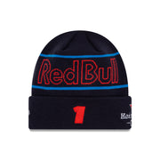 Red Bull Racing F1 Max Verstappen Team Cuff Beanie Adults - Night Sky/Hot Red
