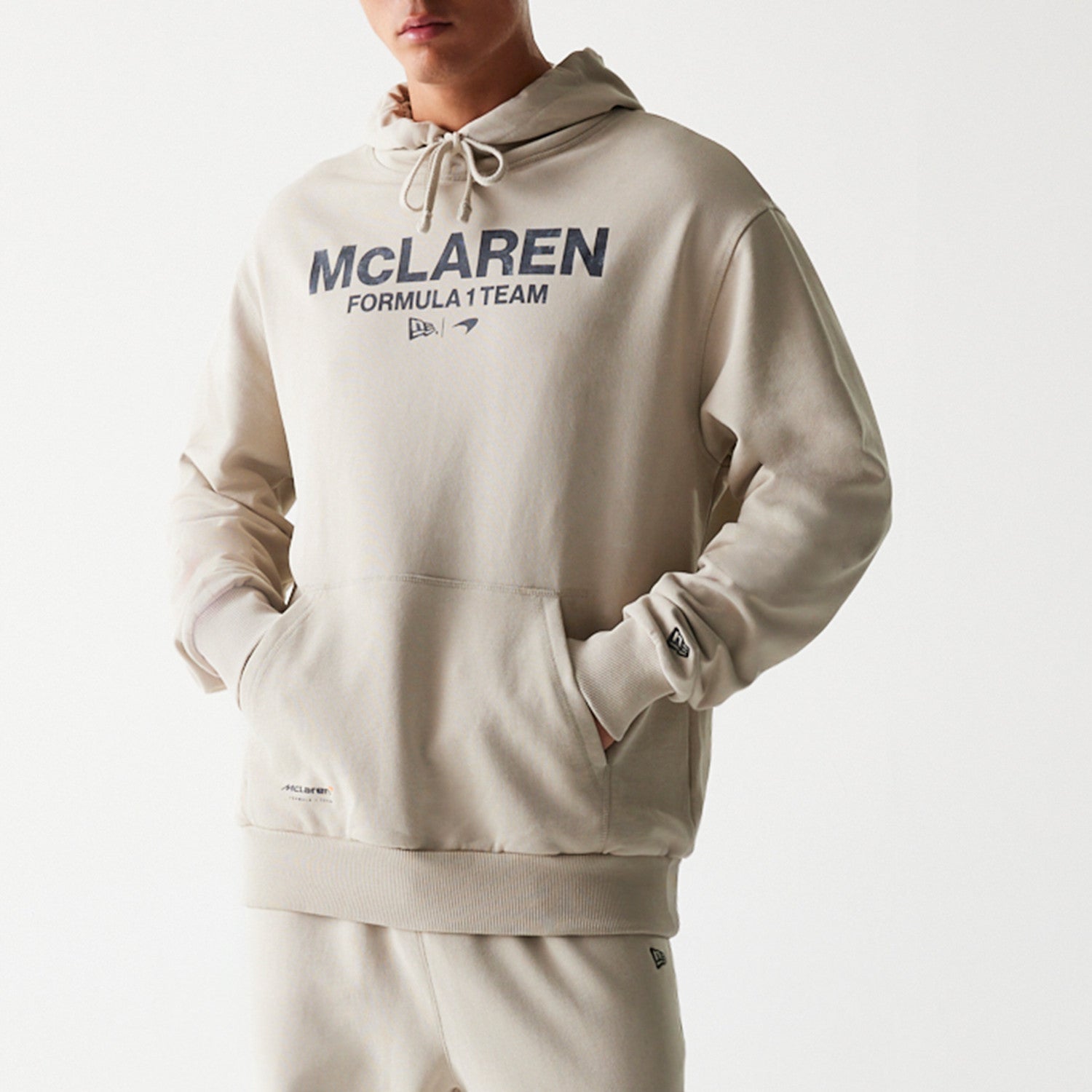 McLaren Racing F1 Word Mark Oversized Hoodie Adults - Stone