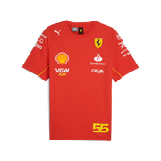 Scuderia Ferrari F1 Team 2024 Sainz Tee Mens - Burnt Red