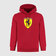 Scuderia Ferrari F1 Large Shield Hoodie Mens - Dark Cherry