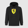 Scuderia Ferrari F1 Large Shield Hoodie Mens - Black