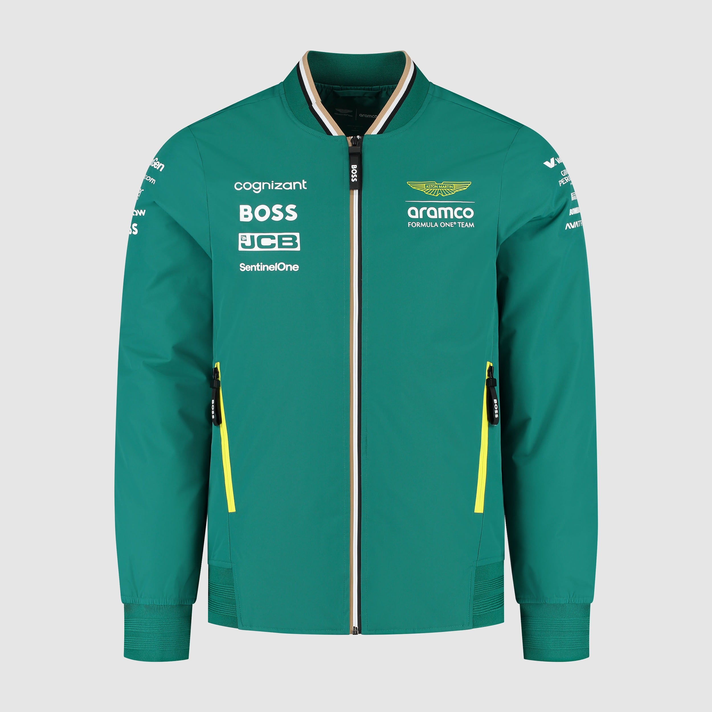 Aston Martin F1 Team 2025 Bomber Jacket Mens - Green