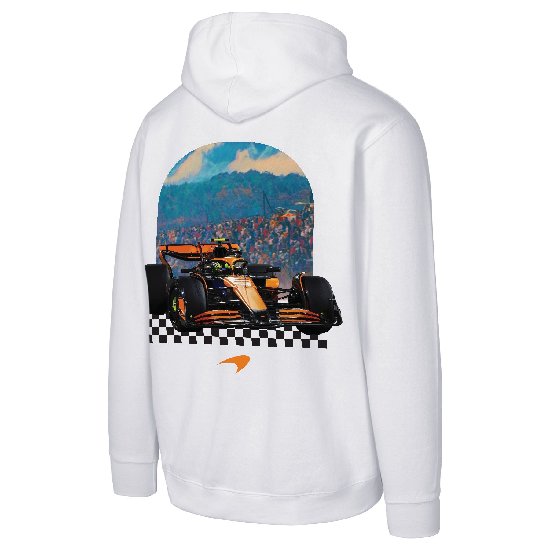 McLaren Racing F1 Retro Pullover Hoodie Mens - White