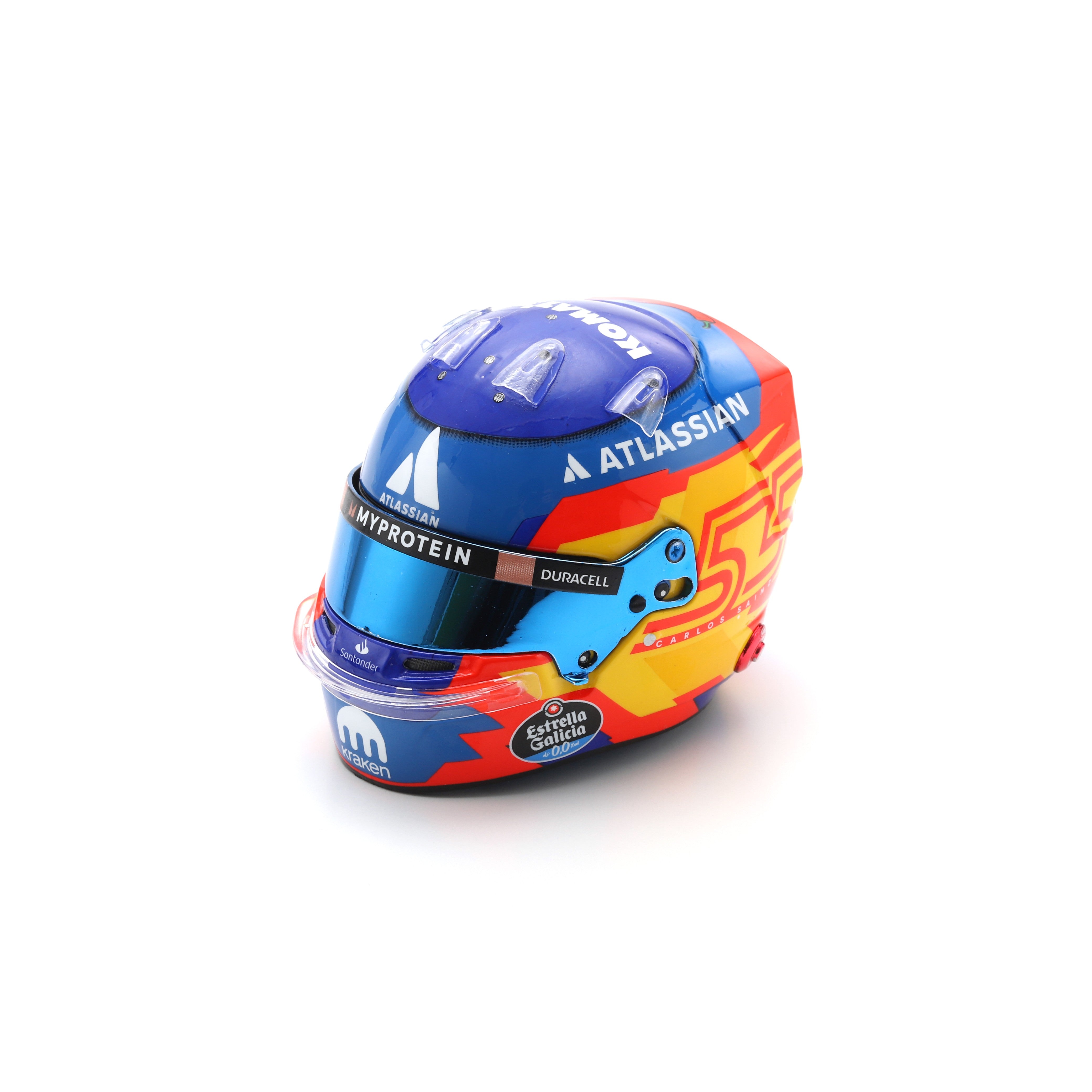 Spark Williams F1 Team Carlos Sainz 2025 Mini Helmet Unisex - Blue - 1:5 Scale
