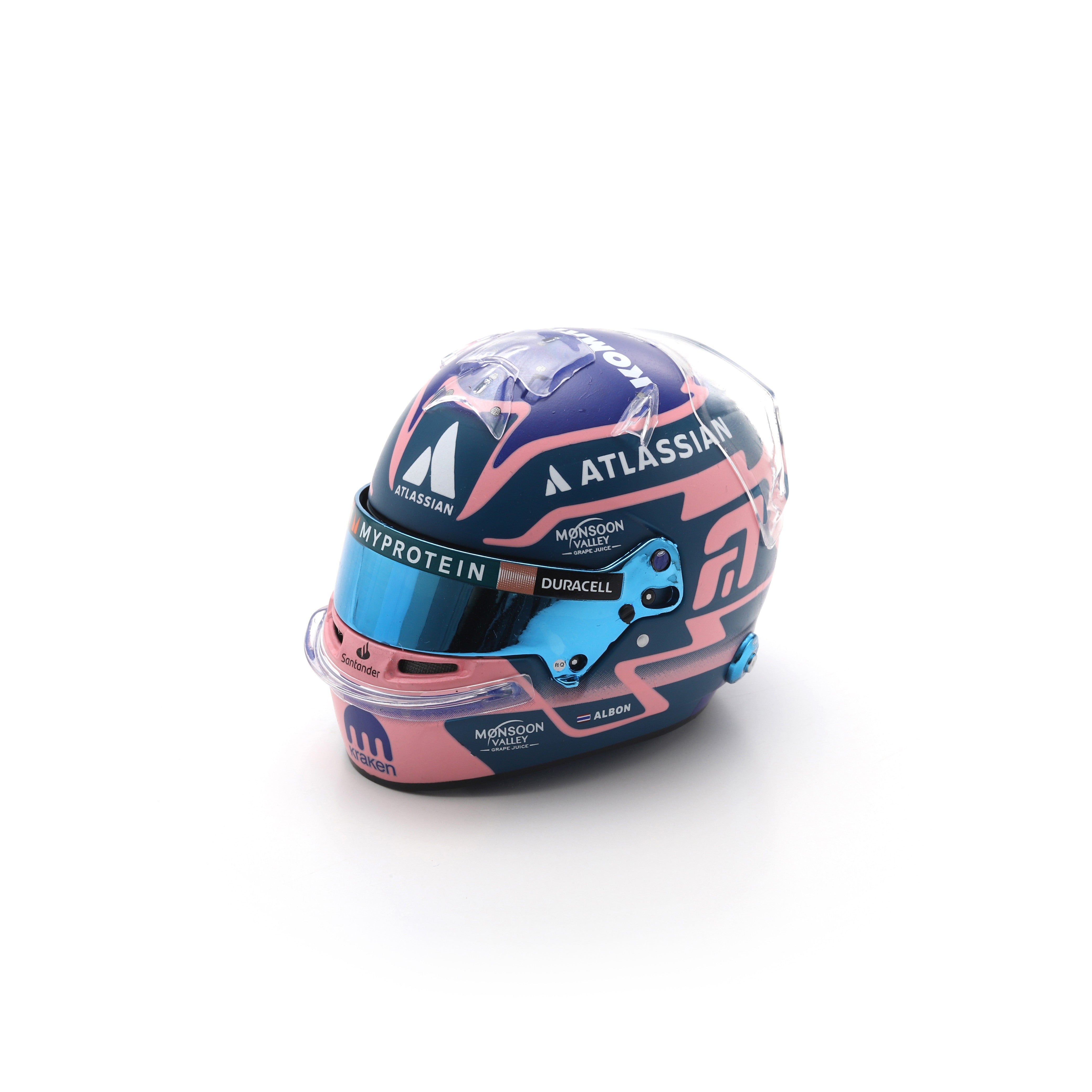 Spark Williams F1 Team Alex 2025 Mini Helmet Adults - Pink - 1:5 Scale