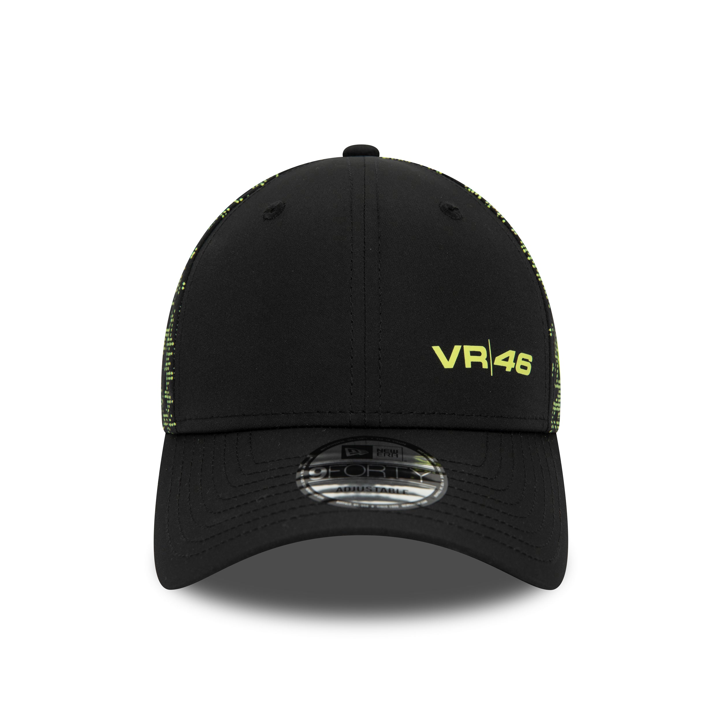 VR46 Featherweight Poly Print 9Forty Cap Adults - Black/Neon Yellow