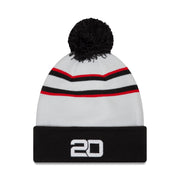 Haas F1 Driver Kevin Magnussen Cuff Beanie Adults - White/Black