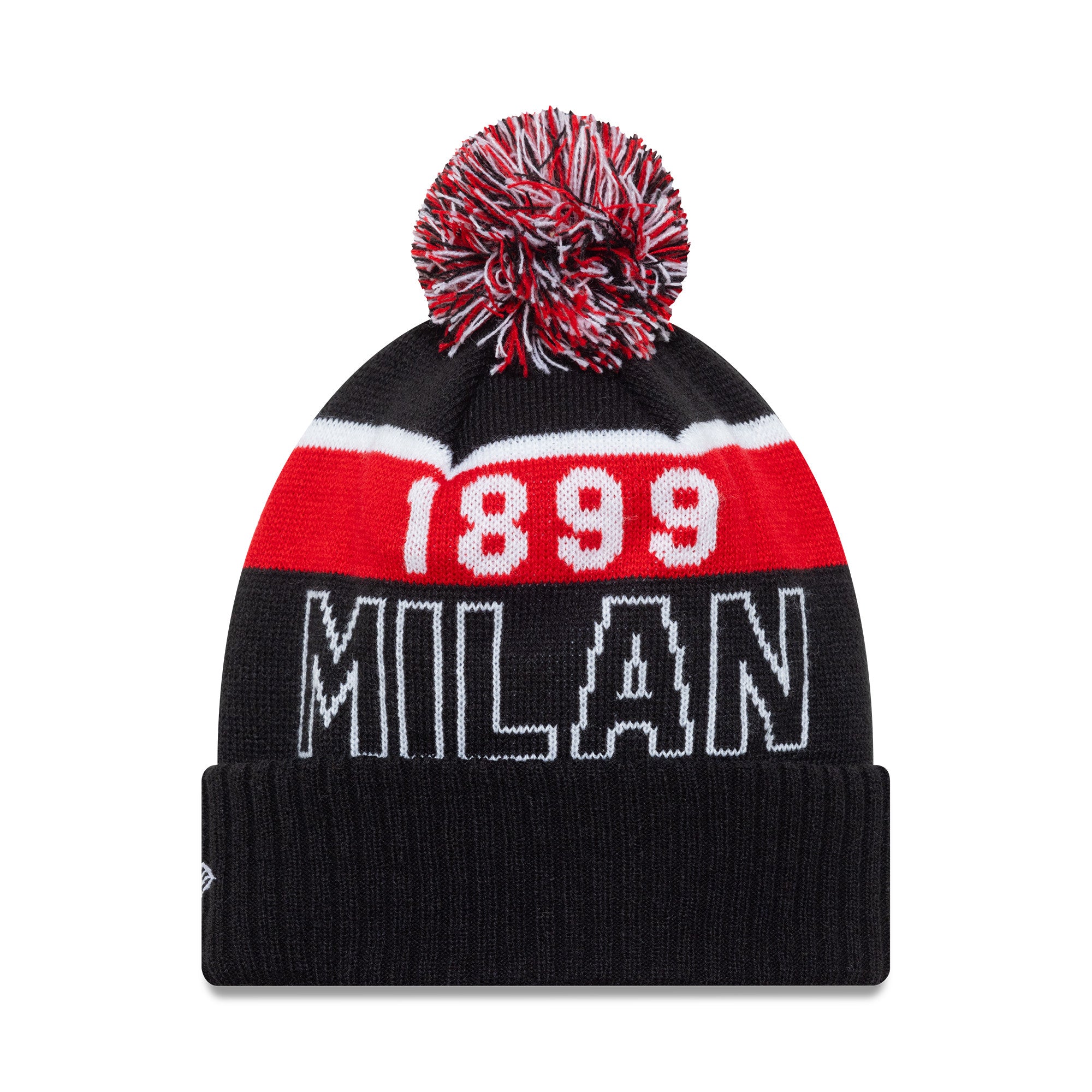 AC Milan Fa25 Sport Beanie Adults - Black/Scarlet