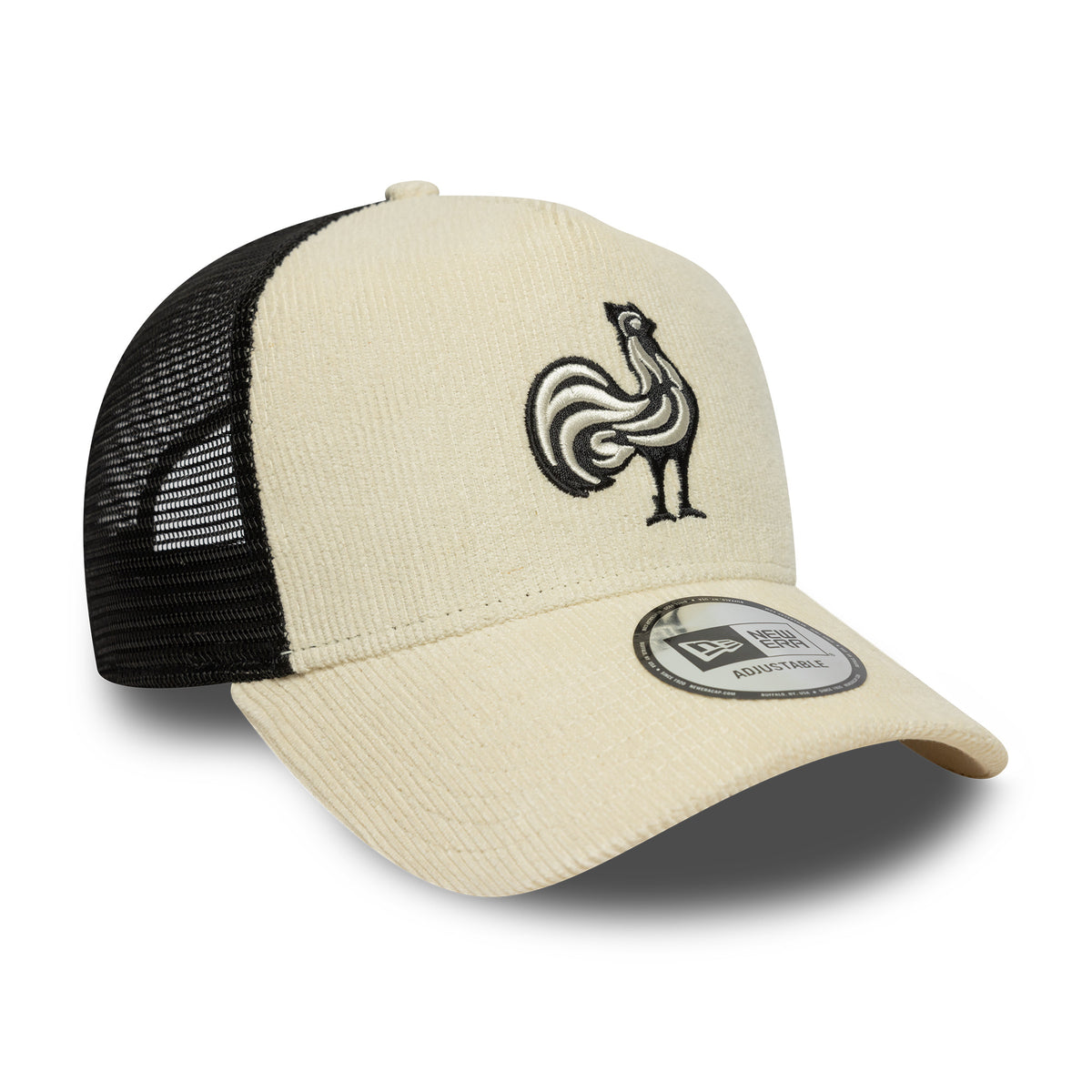 France Rugby Hat French Federation Of Rugby Cord Trucker Cap Adults - Light Cream ...