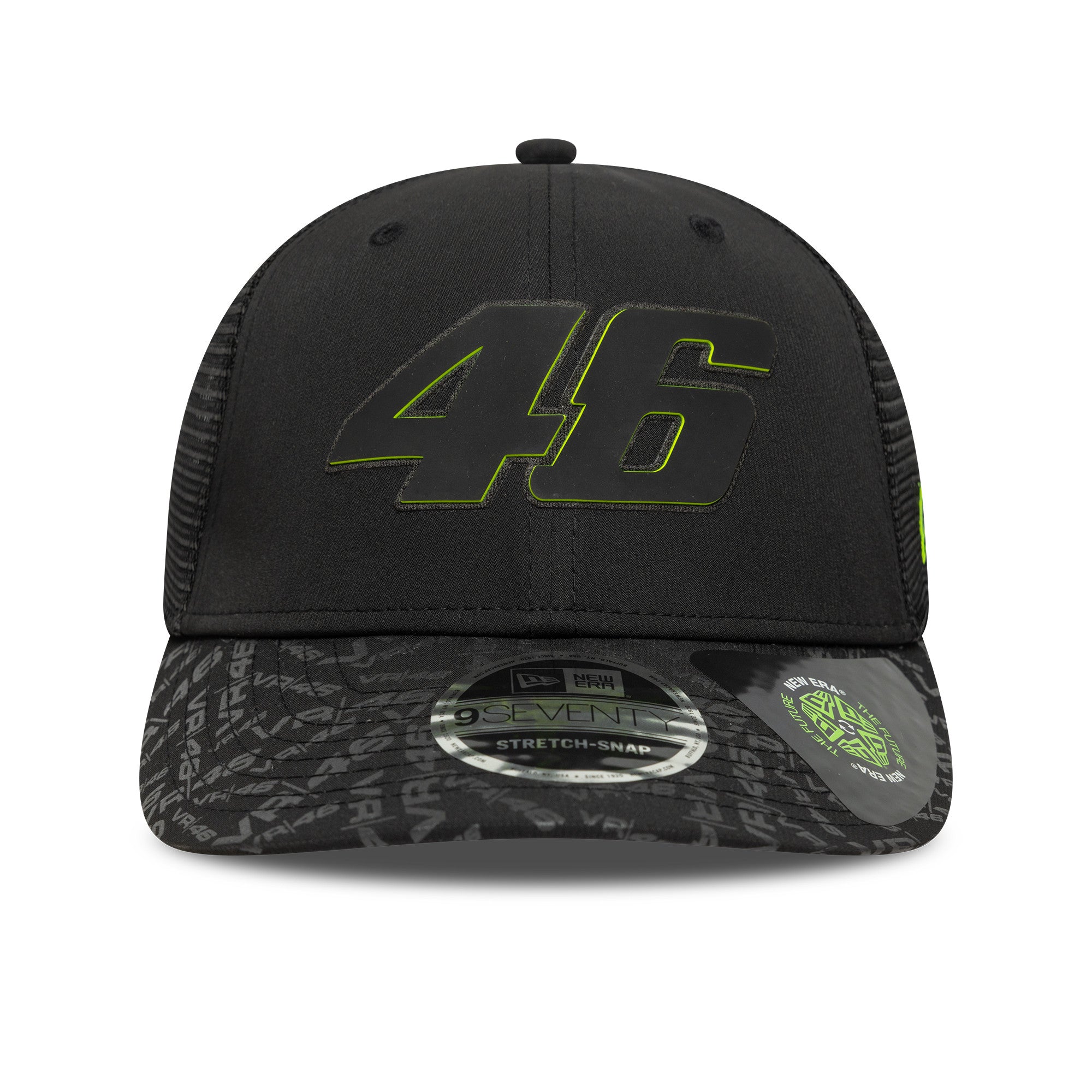 VR46 Sustainable 9Seventy Cap Stretch Snap Adults - Black