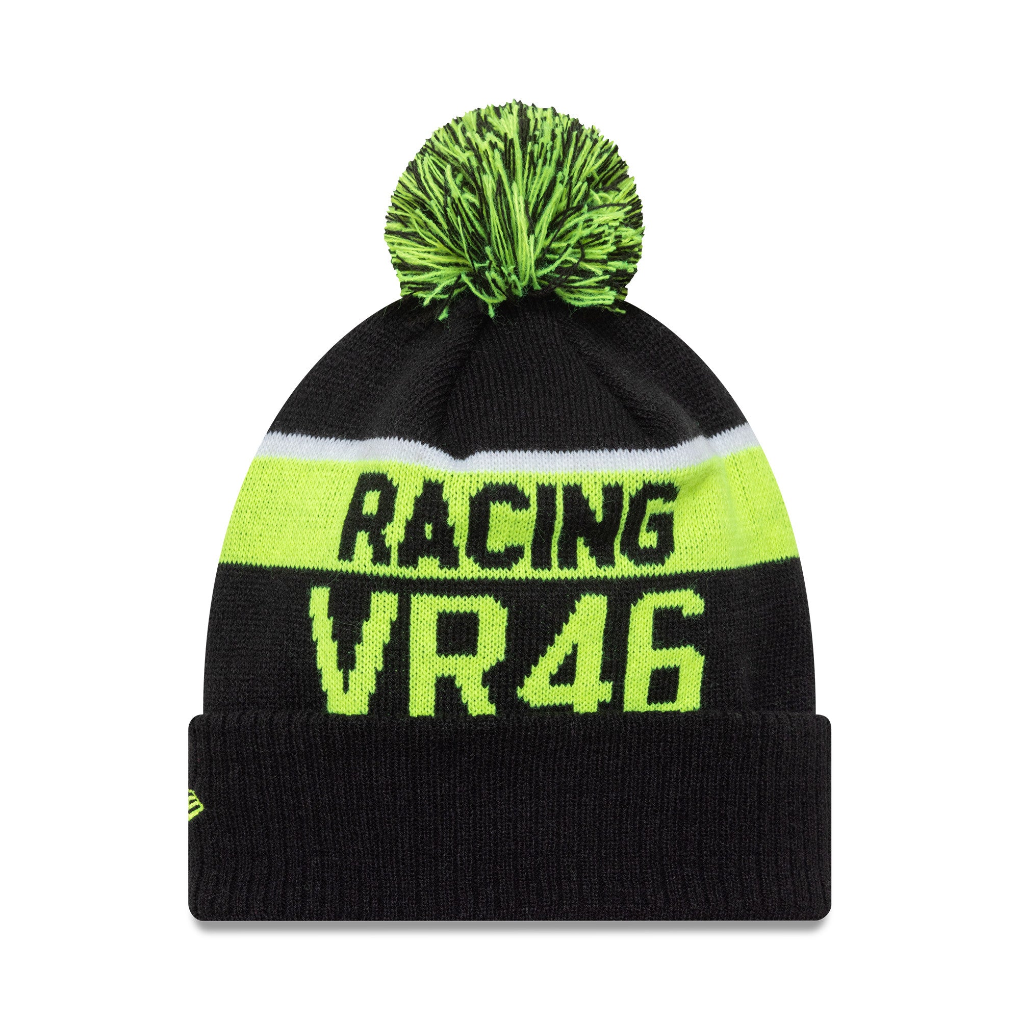 VR46 Sport Beanie Adults - Black/Neon Yellow