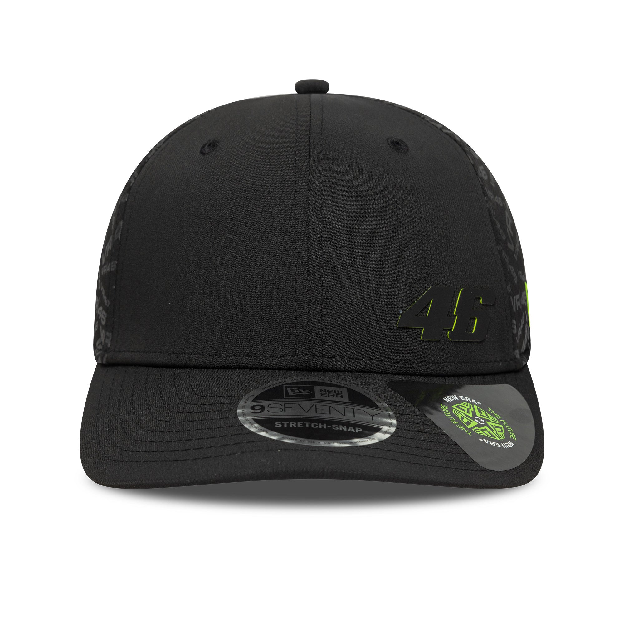 VR46 Sustainable Flwlss 9Seventy Cap Stretch Snap Adults - Black
