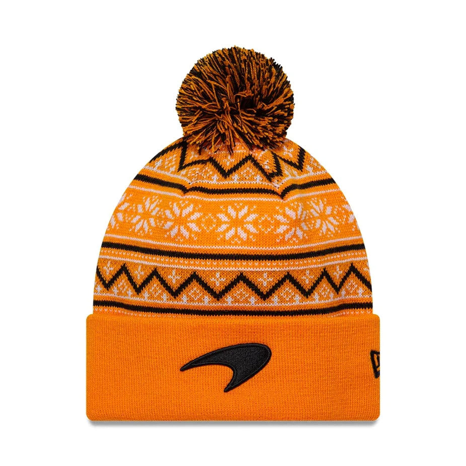 McLaren Racing F1 Christmas Beanie Adults - Papaya