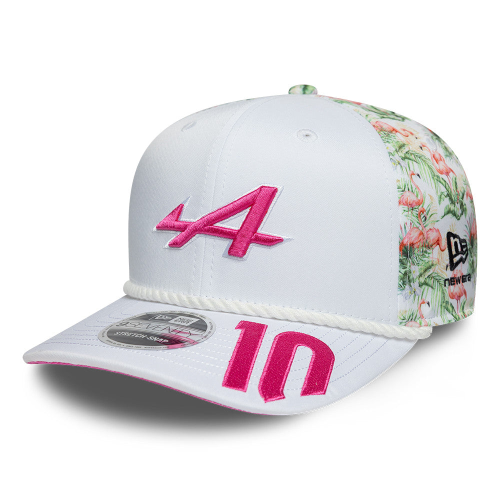 Alpine F1 Pierre Gasly Miami 9Seventy Cap Stretch Snap Adults - White/Pink