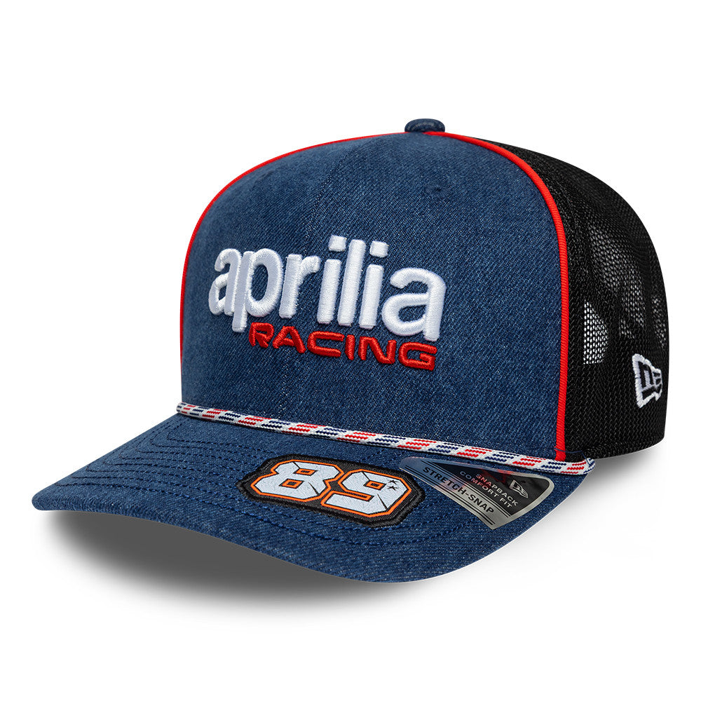 Aprilia Team 2026 Austin Jorge Martin 9Seventy Cap Stretch Snap Adults - Open Blue
