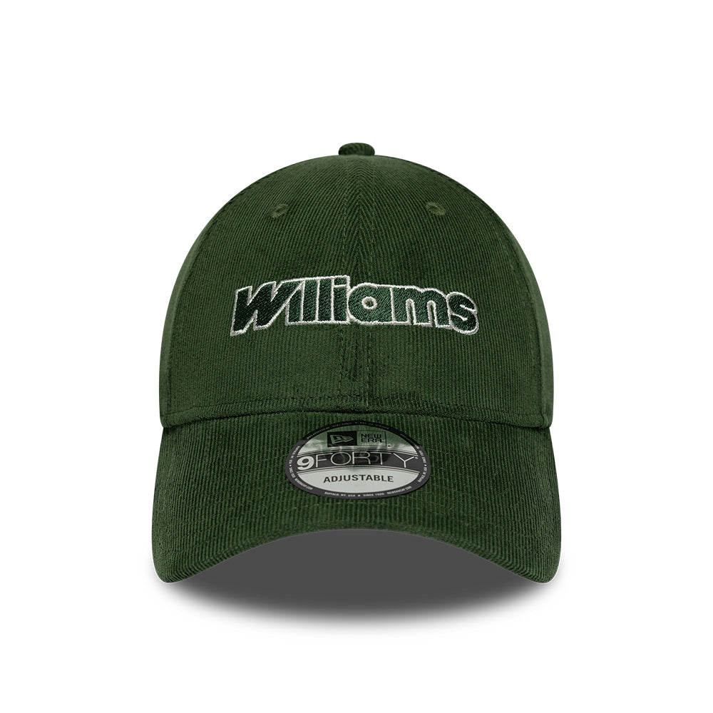 Williams F1 Tradtional Cord 9Forty Cap Adults - Dark Green