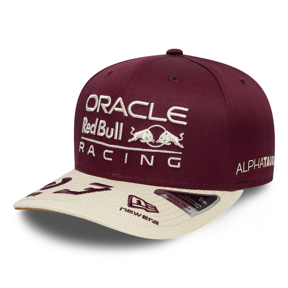 Red Bull Racing F1 Team 2026 Special Edition Max Verstappen Austin 9Seventy Cap Stretch Snap Adults - Maroon/Dark Blue