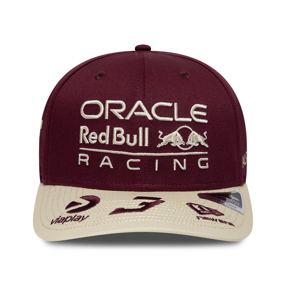 Red Bull Racing F1 Team 2026 Special Edition Max Verstappen Austin 9Seventy Cap Stretch Snap Adults - Maroon/Dark Blue