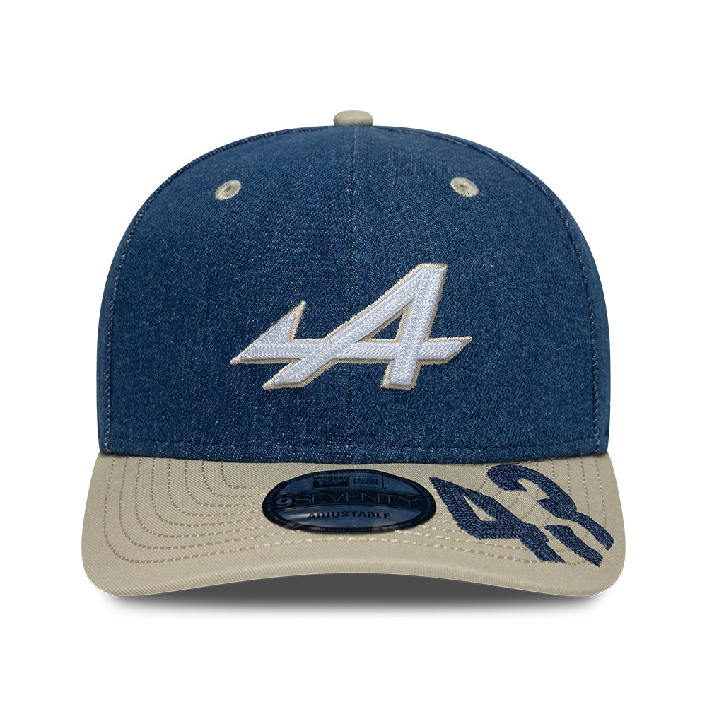 Alpine F1 Team 2026 Special Edition Franco Colapinto Austin 9Seventy Cap Stretch Snap Adults - Navy