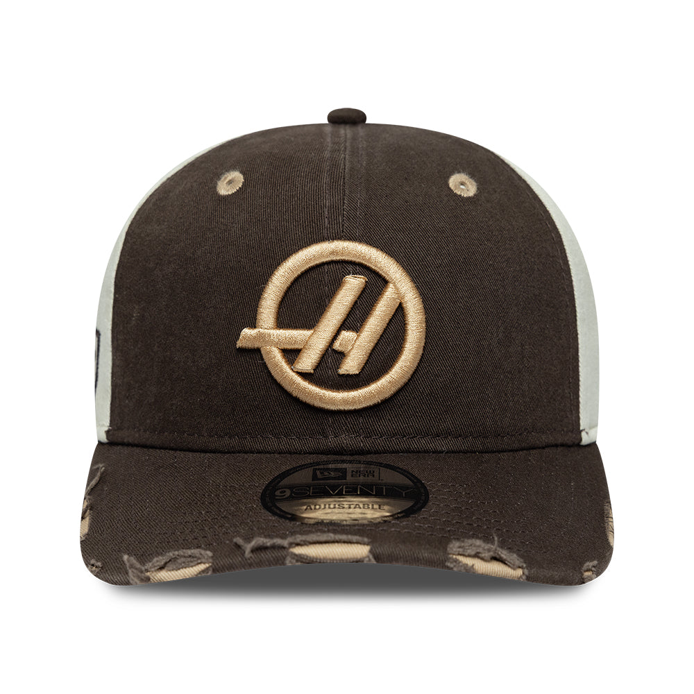 Haas F1 Team 2026 Special Edition Austin 9Seventy Cap Stretch Snap Adults - Brown Suede
