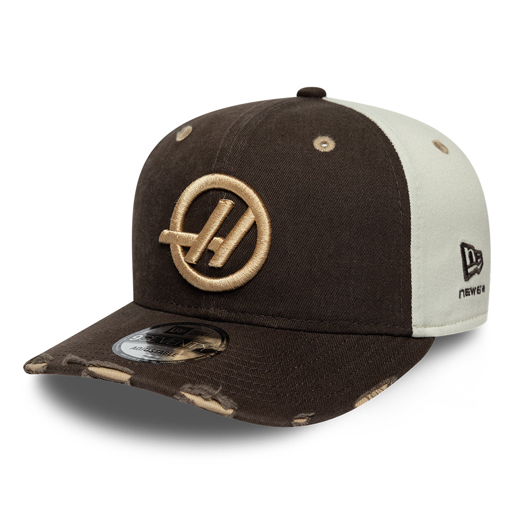 Haas F1 Team 2026 Special Edition Austin 9Seventy Cap Stretch Snap Adults - Brown Suede