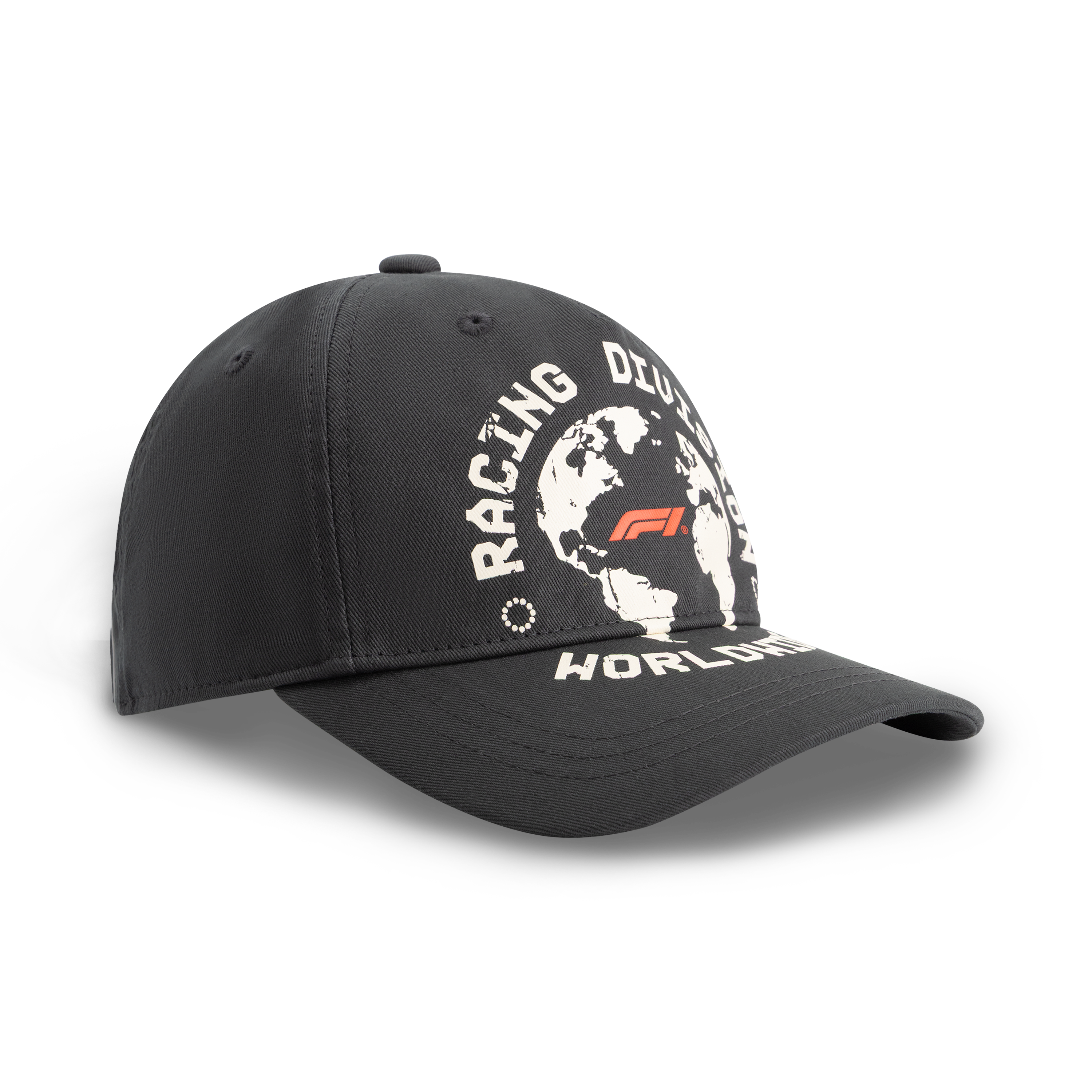 F1 Racing Division Worldwide Graphic Baseball Cap Unisex - Pirate Black