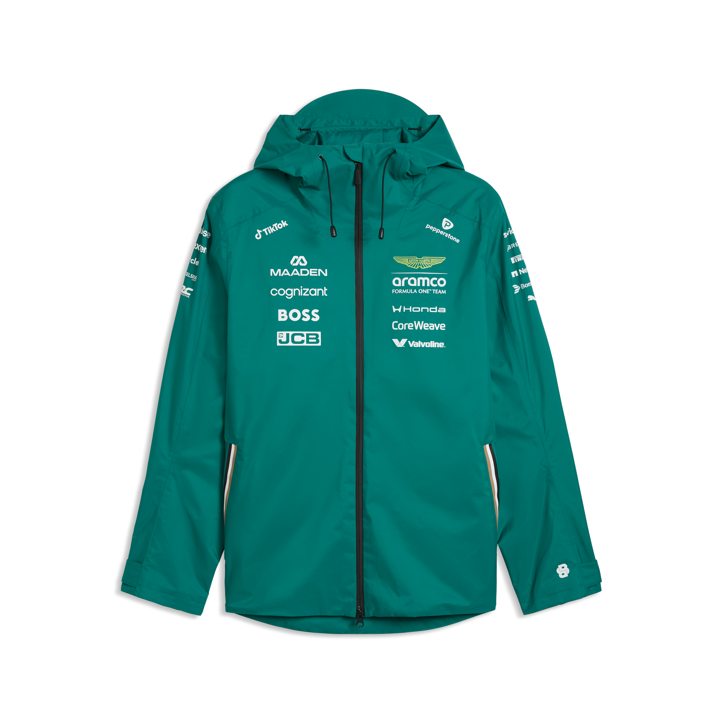 Aston Martin F1 Team 2026 Rain Jacket Mens - Green Lux