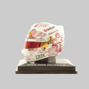Looksmart Scuderia Ferrari F1 Charles Leclerc 2025 Chinese GP Mini Helmet Unisex - White - 1:5 Scale