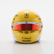 Looksmart Scuderia Ferrari F1 Team Lewis Hamilton 2025 Monza GP Mini Helmet Adults - Yellow - 1:5 Scale