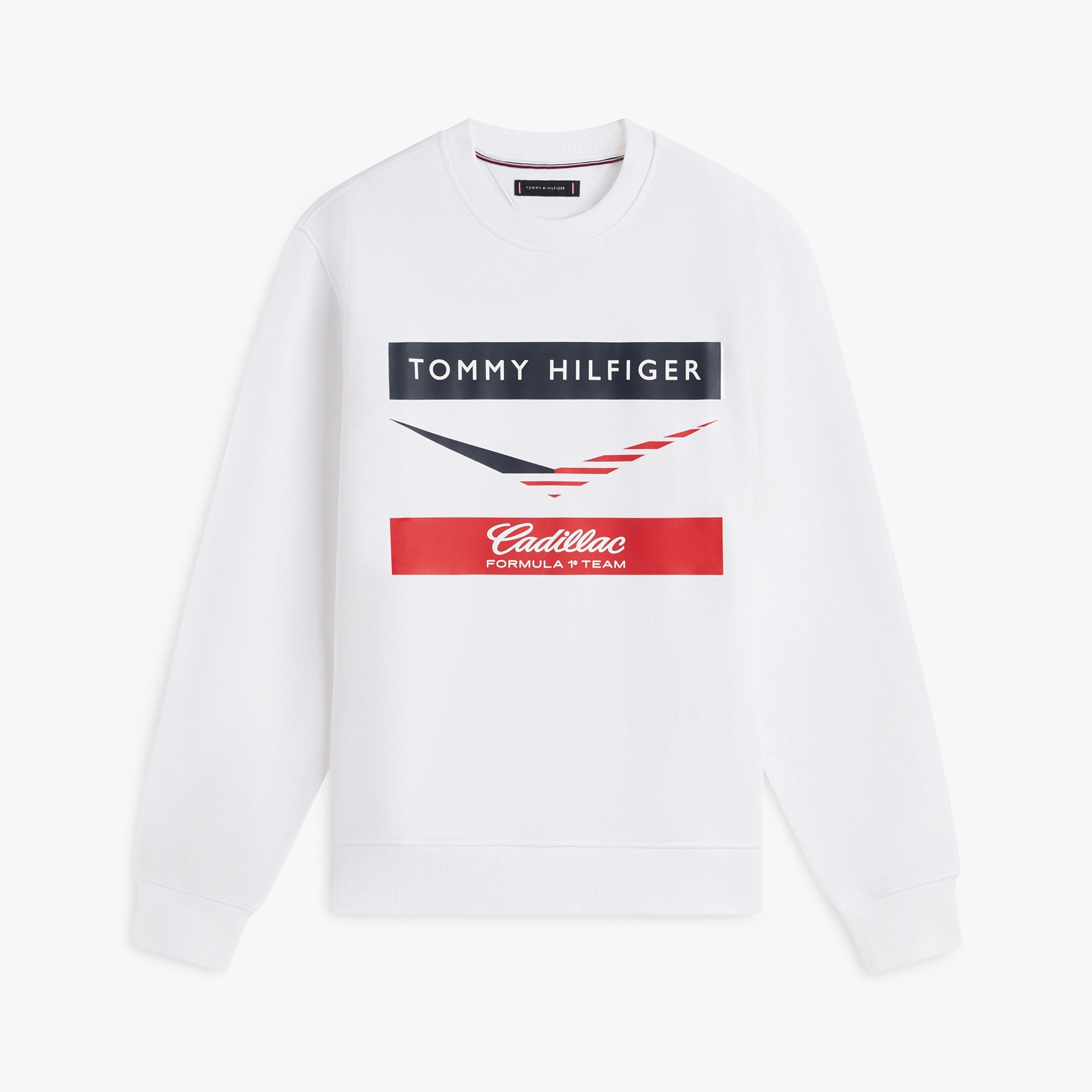 Cadillac F1 X Tommy Hilfiger Chevron Crew Mens - White