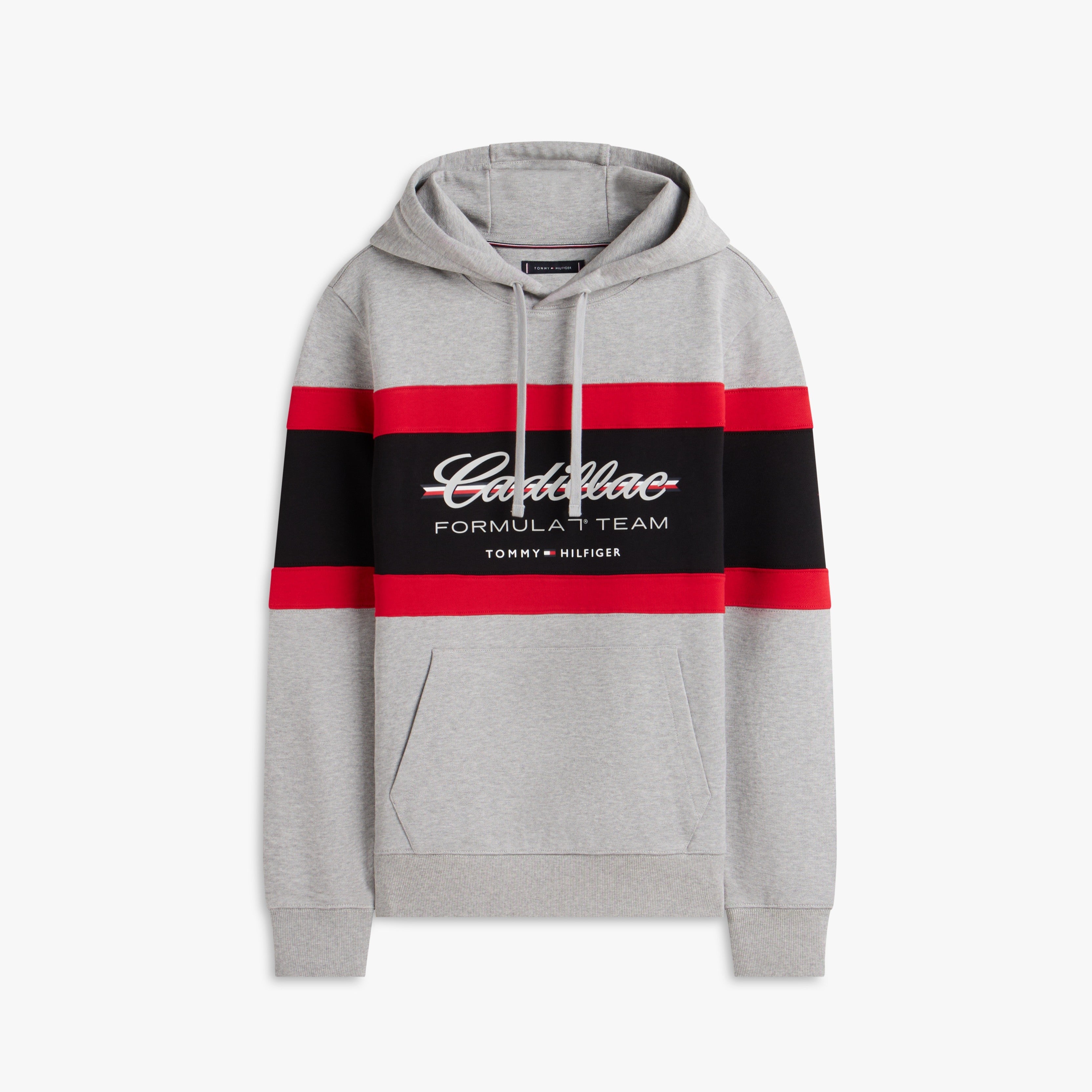 Cadillac F1 X Tommy Hilfiger Panelled Hoodie Mens - Light Grey Heather