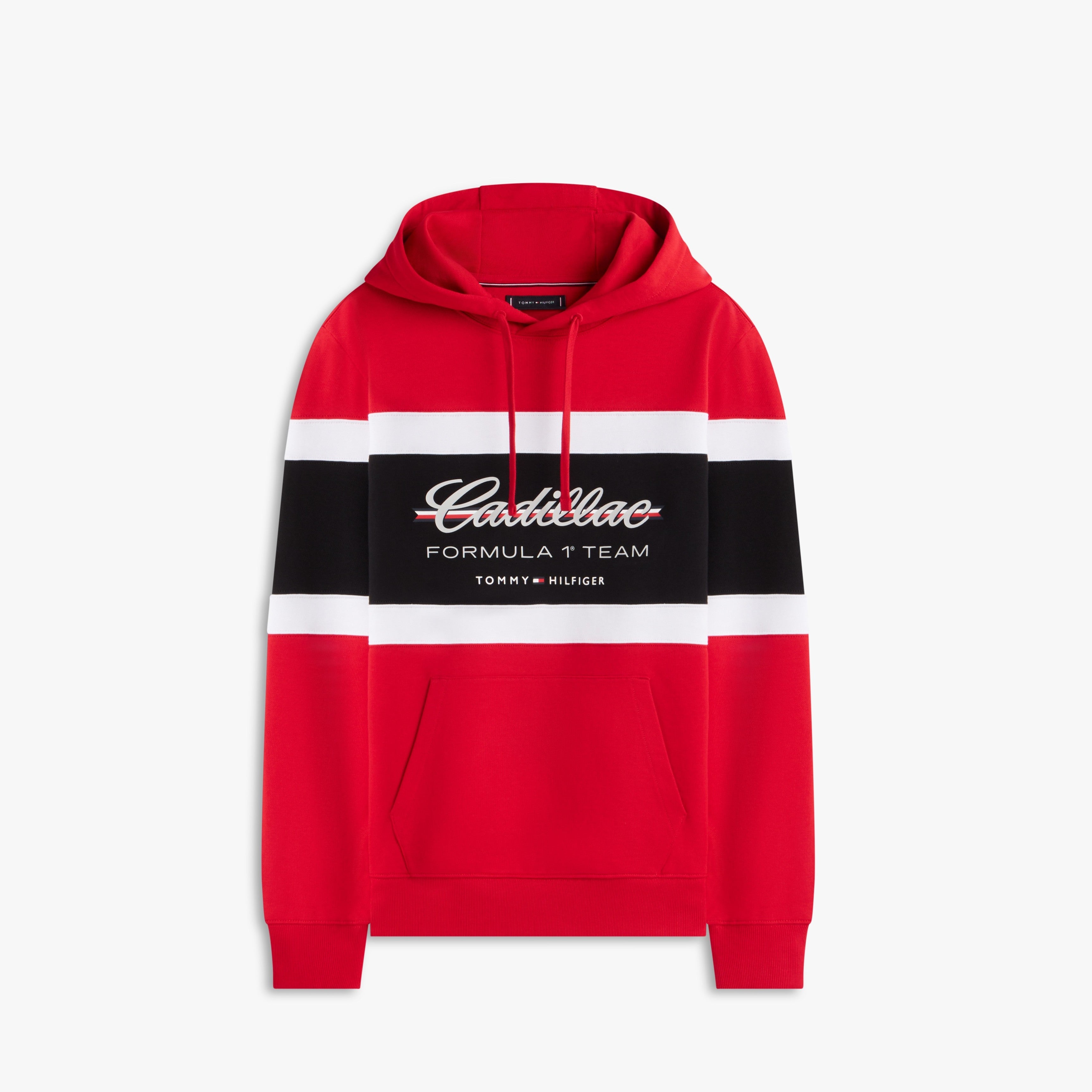 Cadillac F1 X Tommy Hilfiger Panelled Hoodie Mens - Red
