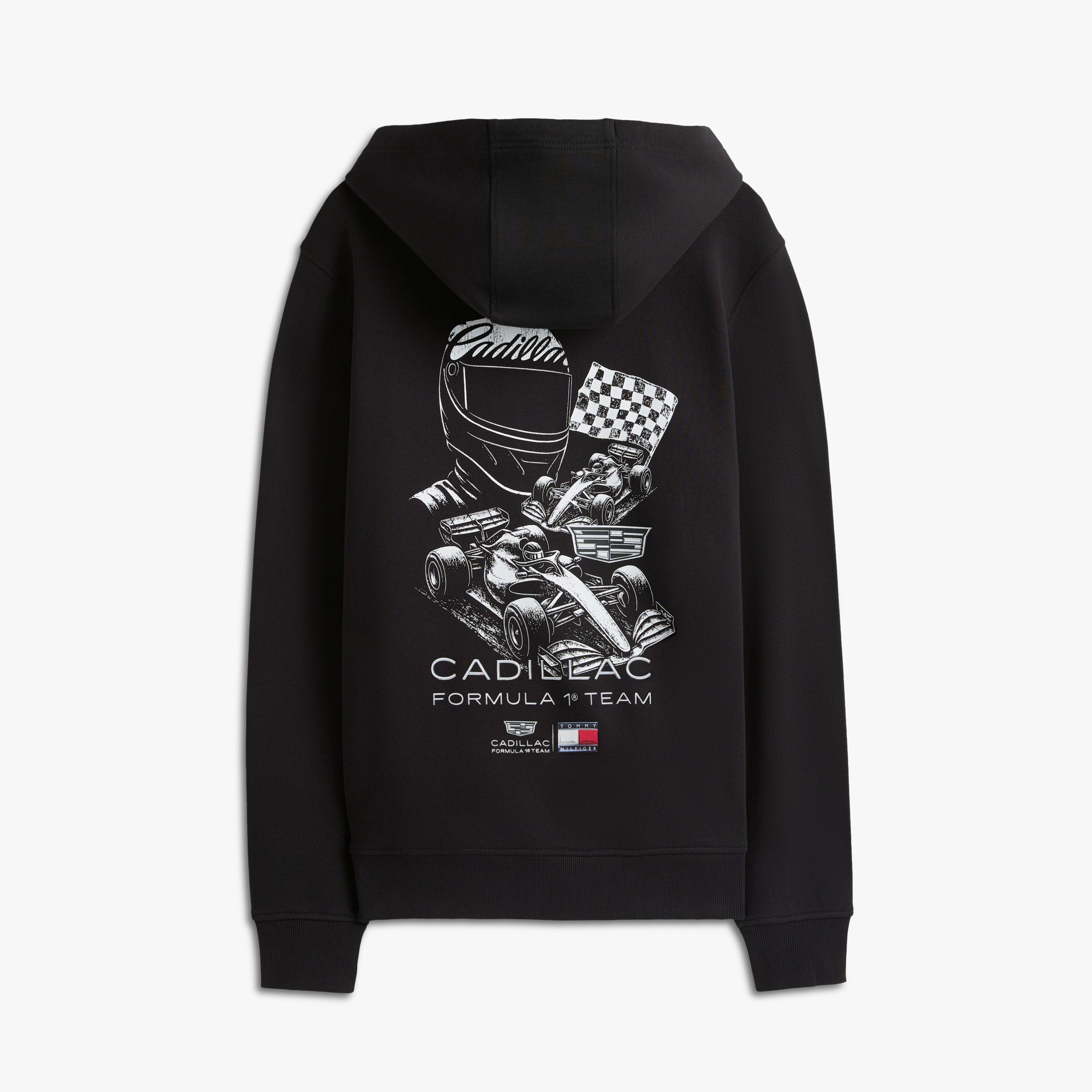 Cadillac F1 X Tommy Hilfiger Car Graphic Hoodie Mens - Black