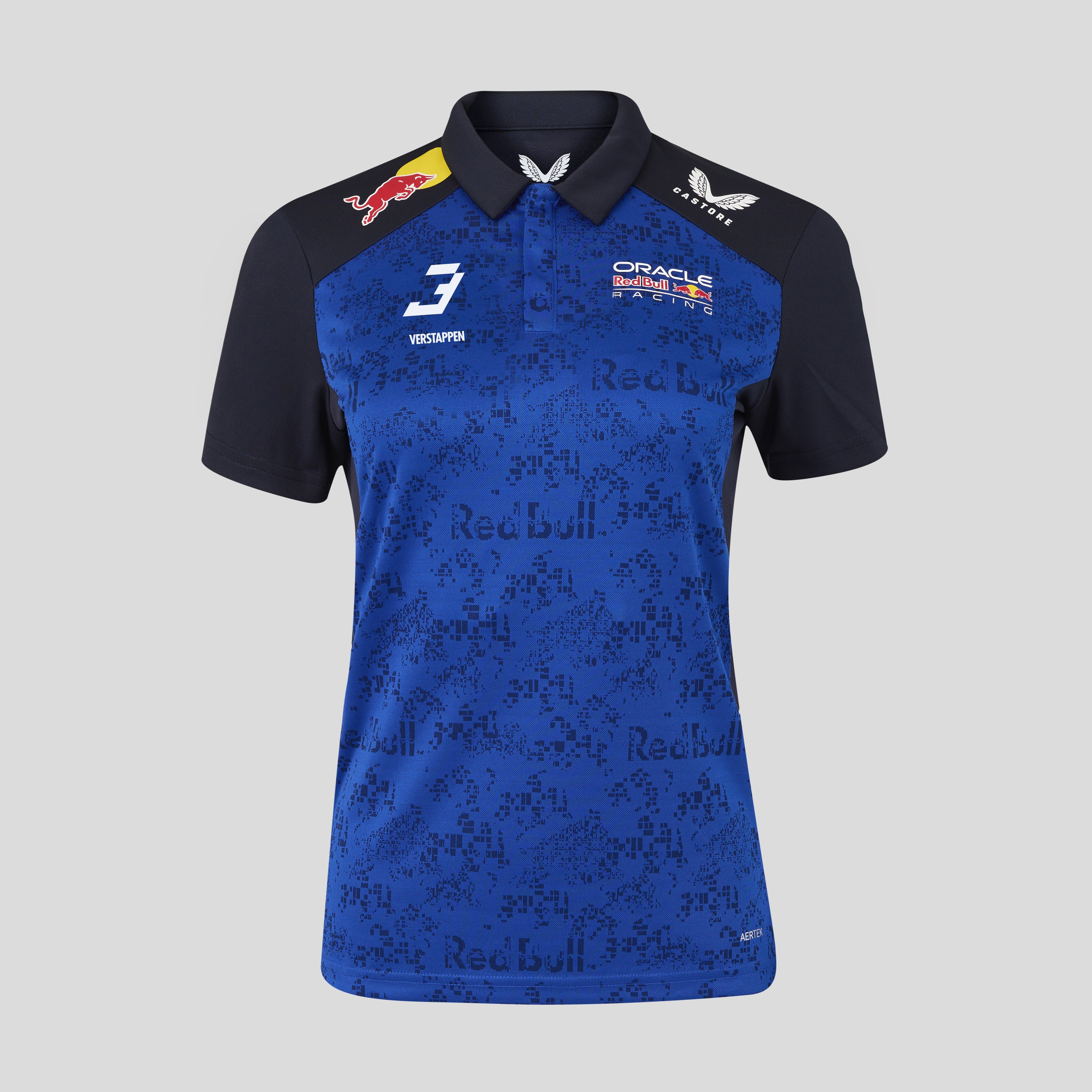 Red Bull Racing F1 Team 2026 Polo Driver Max Verstappen Womens - Night Sky / Surf The Web
