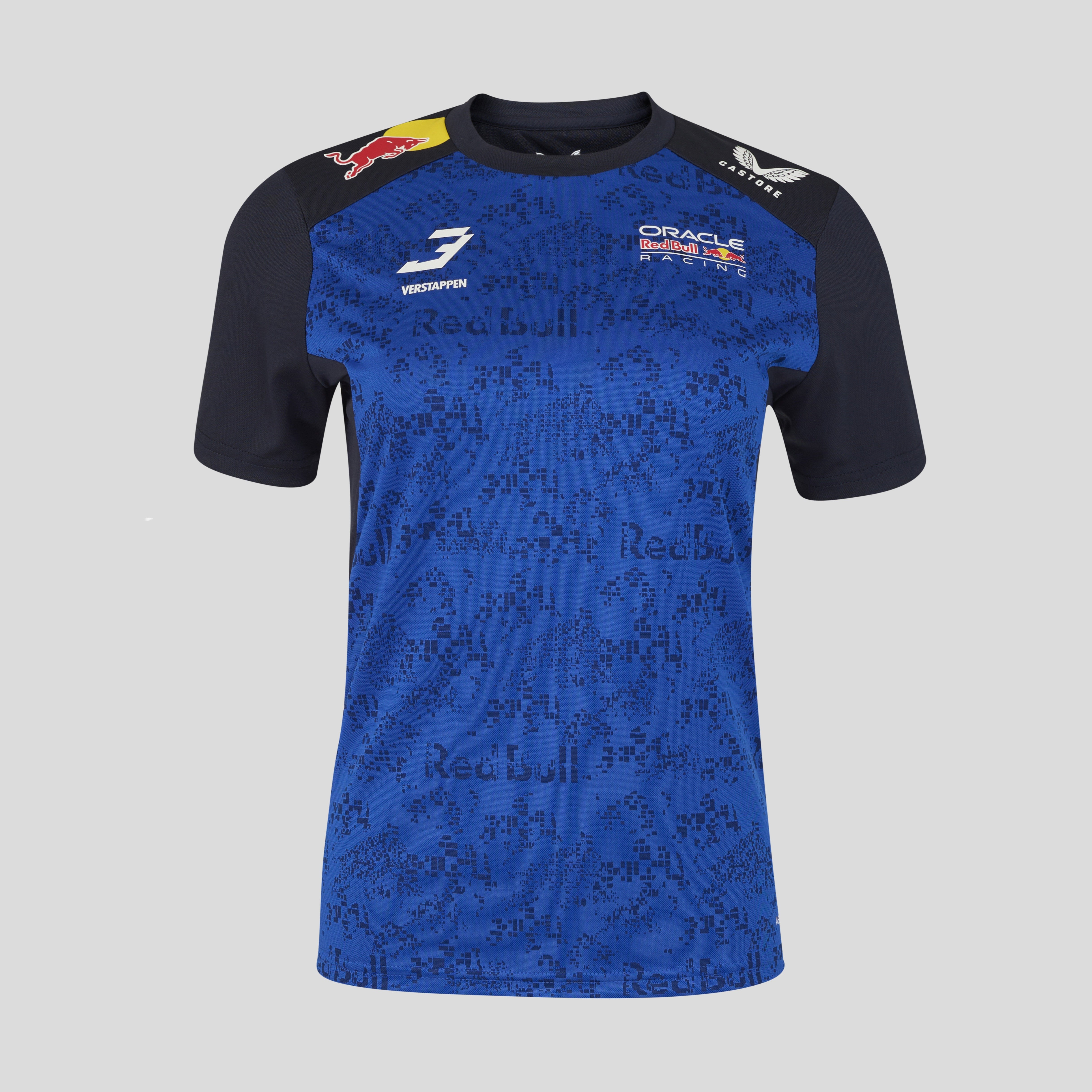 Red Bull Racing F1 Team 2026 T-Shirt Driver Max Verstappen Womens - Night Sky / Surf The Web