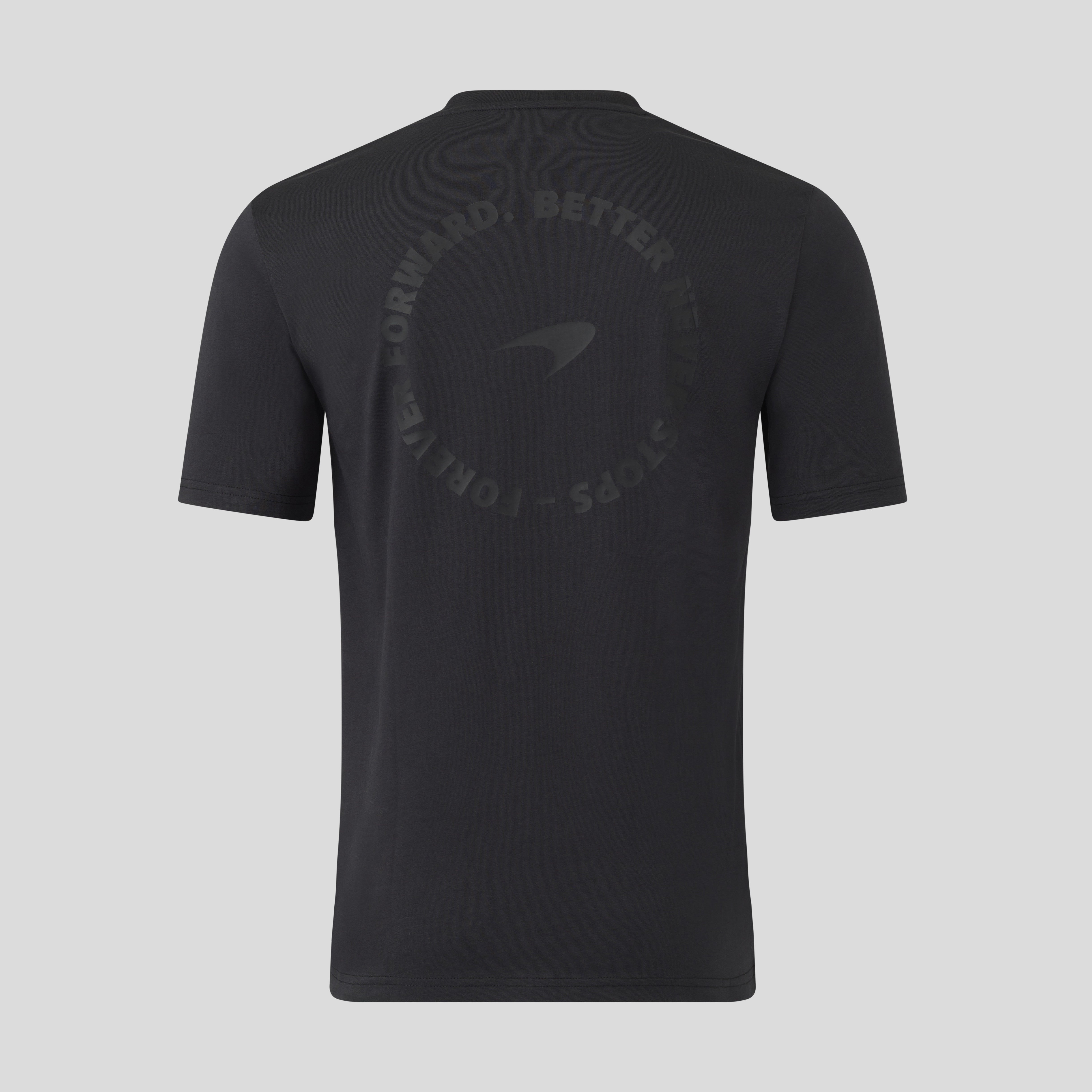 McLaren Racing F1 Black on Black Short Sleeve Cotton T-Shirt Unisex - Black